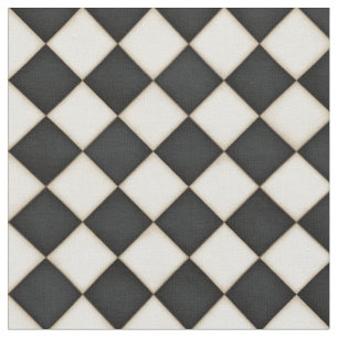 Schwarze und antike weiße Diamanten (kleiner Maßst Stoff