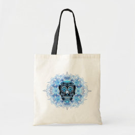 Schwarze und blaue Calavera Tasche