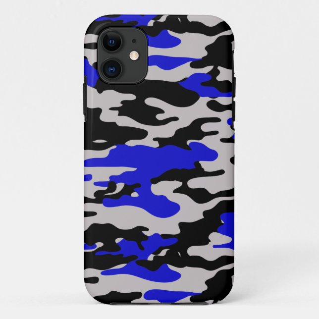 Schwarze und blaue Camouflage - iPhone 5 Case-Mate iPhone Hülle (Rückseite)