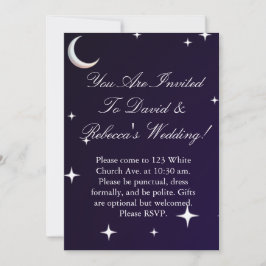 Schwarze und blaue Gradient-Abendhochzeitseinladun Einladung