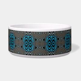 Schwarze und blaue Hundeschale - Schwarze Diamante Napf