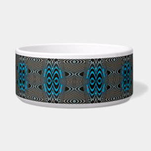 Schwarze und blaue Hundeschale - Schwarze Diamante Napf