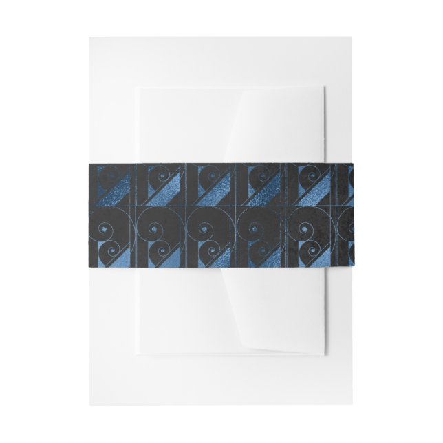 Schwarze und blaue Imitate Kunst, Dichtung und Mus Einladungsbanderole (Vorderseite Beispiel)