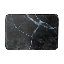 Schwarze und blaue Marmorsteinstruktur Badematte