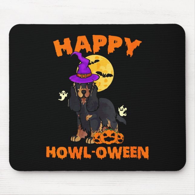 Schwarze und braune Cocker Spaniel-Hexe Damen Mousepad (Vorne)