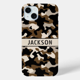Schwarze und braune Tarnung Personalisiert Case-Mate iPhone Hülle