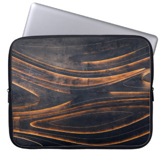 SCHWARZE UND BROWNE SPIRALSTÄBE LAPTOPSCHUTZHÜLLE