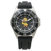 Schwarze und Enten-Uhr für Männer