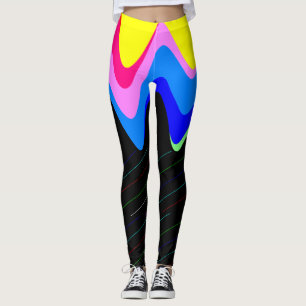 Schwarze und farbige Leggings