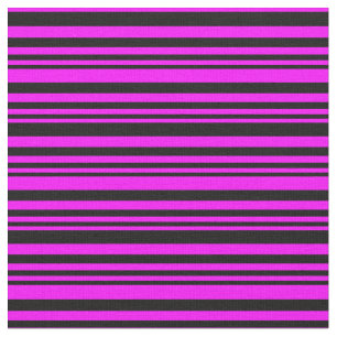 Schwarze und Fuchsienstreifen/Linienmuster Stoff