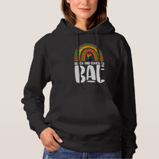 Schwarze und gebildete Bae Rainbow Women Black Hoodie