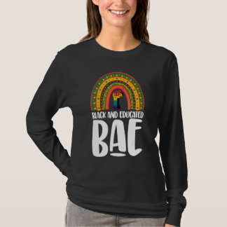 Schwarze und gebildete Bae Rainbow Women Black T-Shirt
