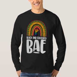 Schwarze und gebildete Bae Rainbow Women Black T-Shirt