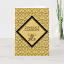 Schwarze und goldene Abschlusskarte | 2026