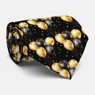Schwarze und goldene Ballons Krawatte