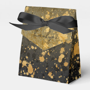 Schwarze und goldene Dankeschön-Geschenkbox Geschenkschachtel