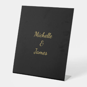 Schwarze und goldene Farben Professionell Trendig Sockelschild