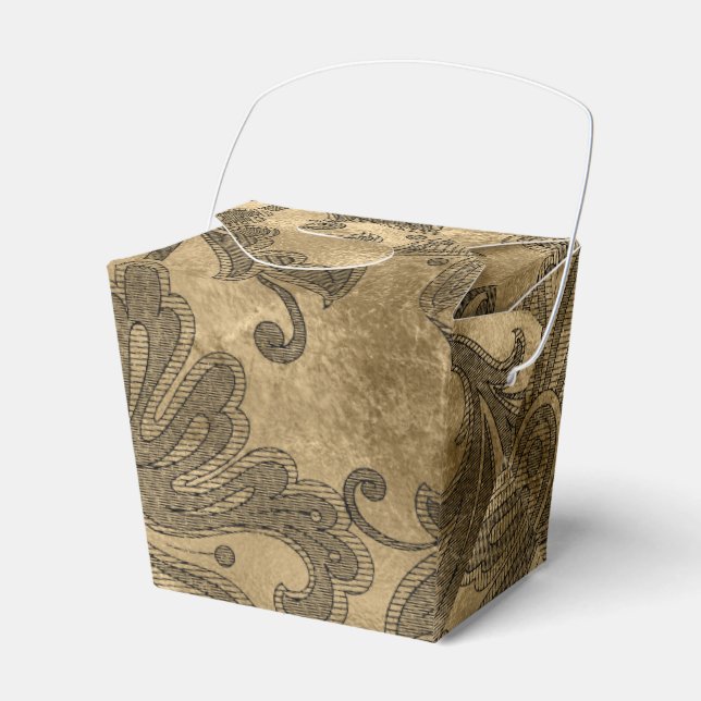 Schwarze und goldene Imitate Geschenkschachtel (Vorderseite)