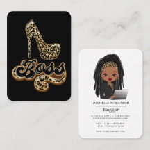 Schwarze und goldene Leopardin Chefin