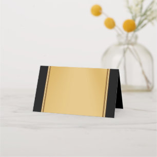Schwarze und goldene Platzierungskarten - Blank fü Platzkarte