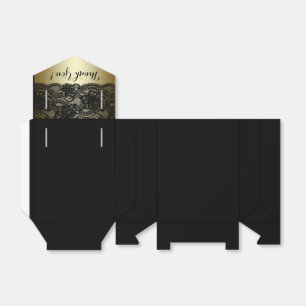 Schwarze und goldene Spitzen-Geschenkboxen Geschenkschachtel