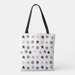 Schwarze und goldene Sterne moderne trendige Boho- Tasche