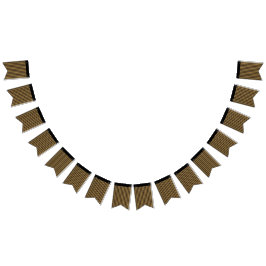 Schwarze und goldene Streifen Wimpelkette