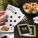 Schwarze und goldene Unterschrift Name Spielkarten<br><div class="desc">Sie können es anpassen.</div>