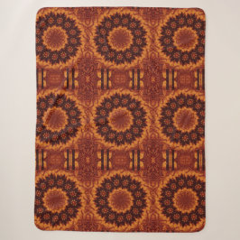 Schwarze und goldene Wildblumen 13 Sherpadecke