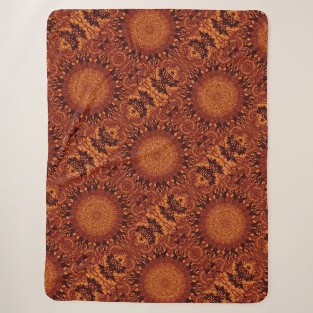Schwarze und goldene Wildblumen 14 Sherpadecke (Vorderseite)