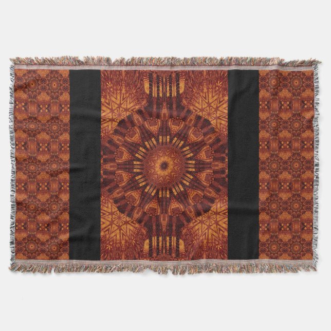 Schwarze und goldene Wildblumen 20 Decke (Vorderseite)