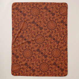 Schwarze und goldene Wildblumen 28 Sherpadecke