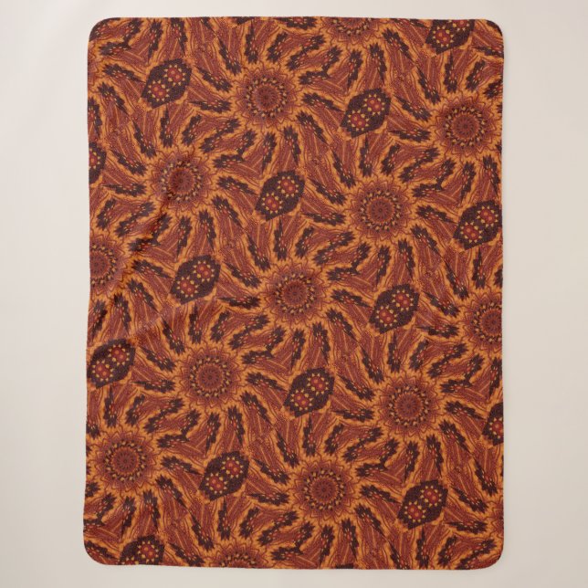 Schwarze und goldene Wildblumen 29 Sherpadecke (Vorderseite)