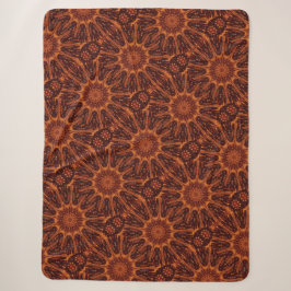 Schwarze und goldene Wildblumen 30 Sherpadecke