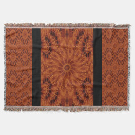 Schwarze und goldene Wildblumen 6 Decke