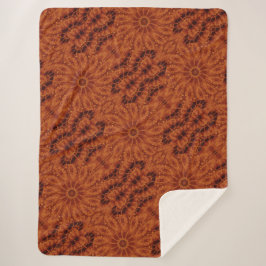 Schwarze und goldene Wildblumen 6 Sherpadecke