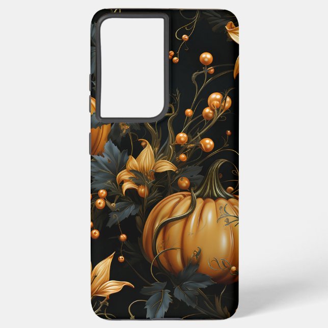 SCHWARZE UND GOLDGOTHISCHE HALLOWEEN PUMPKINE SAMSUNG GALAXY HÜLLE (Rückseite)