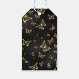SCHWARZE UND GOLDSCHALTFLÄCHEN GESCHENKANHÄNGER