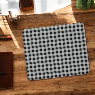 Schwarze und graue Büffel-Karo-Mauspad für die Fei Mousepad