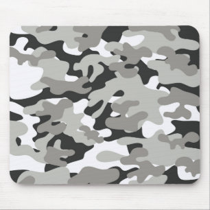 Schwarze und graue Camouflage Mousepad