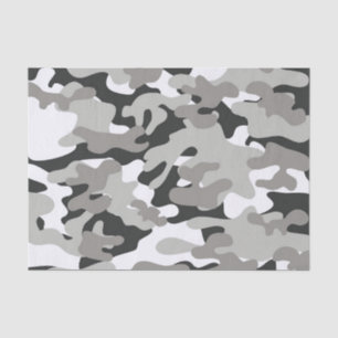 Schwarze und graue Camouflage Seidenpapier