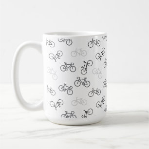 Schwarze und graue Fahrräder Kaffeetasse