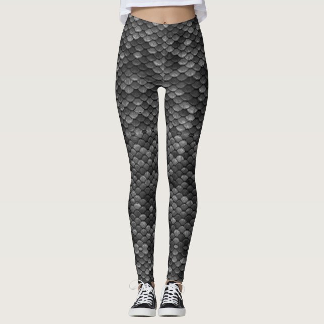 Schwarze und graue magische leggings (Vorderseite)