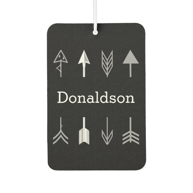 Schwarze und graue Pfeile Autolufterfrischer (Vorderseite)