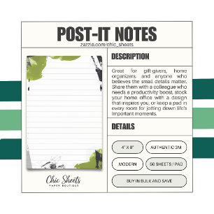 Schwarze und grüne abstrakte Design 3M Post-it® No Post-it Klebezettel