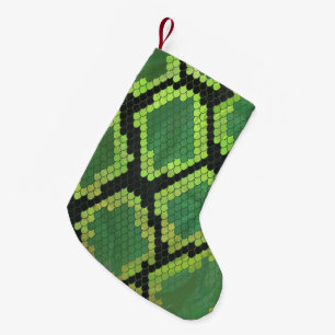 Schwarze und grüne Schlange Druck Kleiner Weihnachtsstrumpf