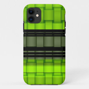 Schwarze und grüne Streifen Retro-Grafikdesign 3 Case-Mate iPhone Hülle