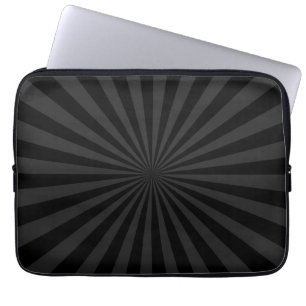 Schwarze und kohlefarbene Sonnendekoration Laptopschutzhülle