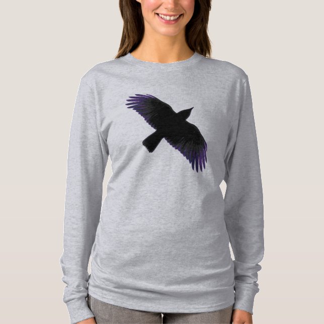 Schwarze und Lila Keile T-Shirt (Vorderseite)