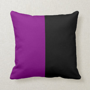 Schwarze und Lila Spaltfarbe Kissen